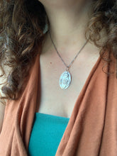 Load image into Gallery viewer, Sterling silver Owl moon pendant