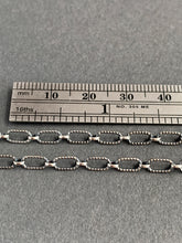 Load image into Gallery viewer, Add a chain to a necklace, Medium Sterling silver chain, Textured patina'd oval medium and small links