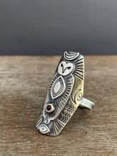 Load image into Gallery viewer, Size 8 owl ring