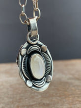 Load image into Gallery viewer, Fire and moonstone double sided dragon egg medallion