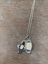 Load image into Gallery viewer, Fossilized Wooly Mammoth and Montana Agate Charm Set