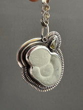 Load image into Gallery viewer, Fairy stone and vesuvianite crystal pendant
