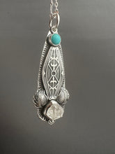 Load image into Gallery viewer, Turquoise and crystal pendant
