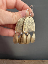 Load image into Gallery viewer, Brass Our Lady of Guadalupe Earrings

