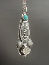 Load image into Gallery viewer, Turquoise and crystal pendant
