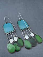 Load image into Gallery viewer, Blue doorway Enamel Earrings

