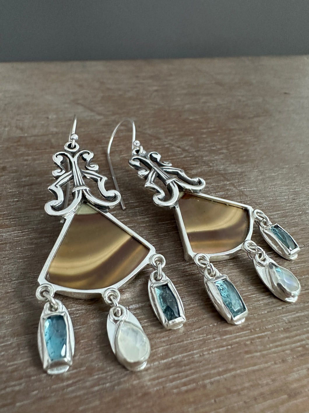 Brazilian Polychrome Jasper Earrings