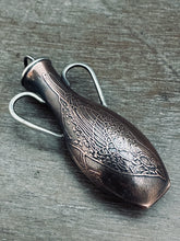 Load image into Gallery viewer, Amphora Pendant with etched bird drawing
