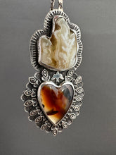 Load image into Gallery viewer, Plume Agate Montana agate Sacred Heart
