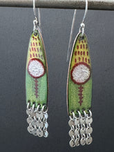 Load image into Gallery viewer, Silver dot Enamel Earrings
