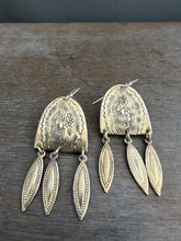 Load image into Gallery viewer, Brass Our Lady of Guadalupe Earrings
