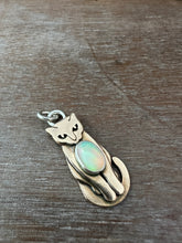 Load image into Gallery viewer, Bronze Kitty pet with Opal
