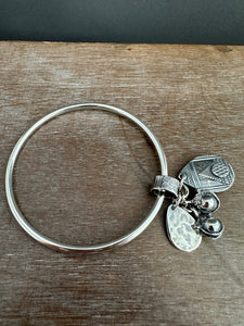 Sterling silver Jingle bangle