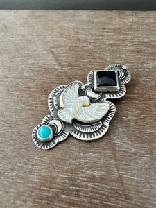 Mother of Pearl Bird Medallion