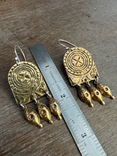 Load image into Gallery viewer, Textured Brass Arch Earrings
