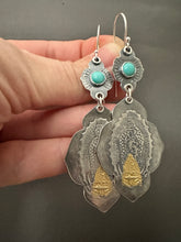 Load image into Gallery viewer, Our Lady of Guadalupe and turquoise earrings
