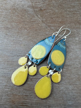 Load image into Gallery viewer, Yellow dot Enamel Earrings
