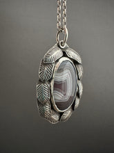 Load image into Gallery viewer, Botswana agate and feathers pendant
