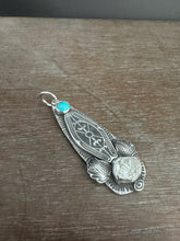 Load image into Gallery viewer, Turquoise and crystal pendant
