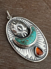 Load image into Gallery viewer, Turquoise Moon Medallion
