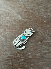Load image into Gallery viewer, Sterling silver Kitty Pet with Turquoise
