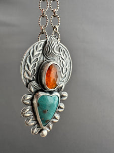 Leland Blue and Orange Kyanite Sacred Heart