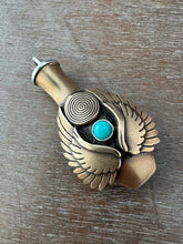 Load image into Gallery viewer, Winged Vessel with turquoise
