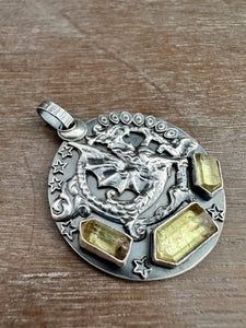 Dragon and crystal Medallion