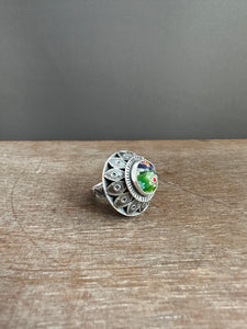 Millefiori statement ring size 8.5