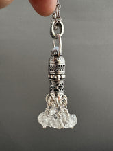 Load image into Gallery viewer, Handmade herkimer crystal Tassel with blue chalcedony
