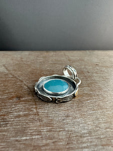 Leland blue fish parable pendant