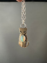 Load image into Gallery viewer, Bronze Kitty Pet with Opal
