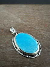Load image into Gallery viewer, Textured Oval Enameled pendant
