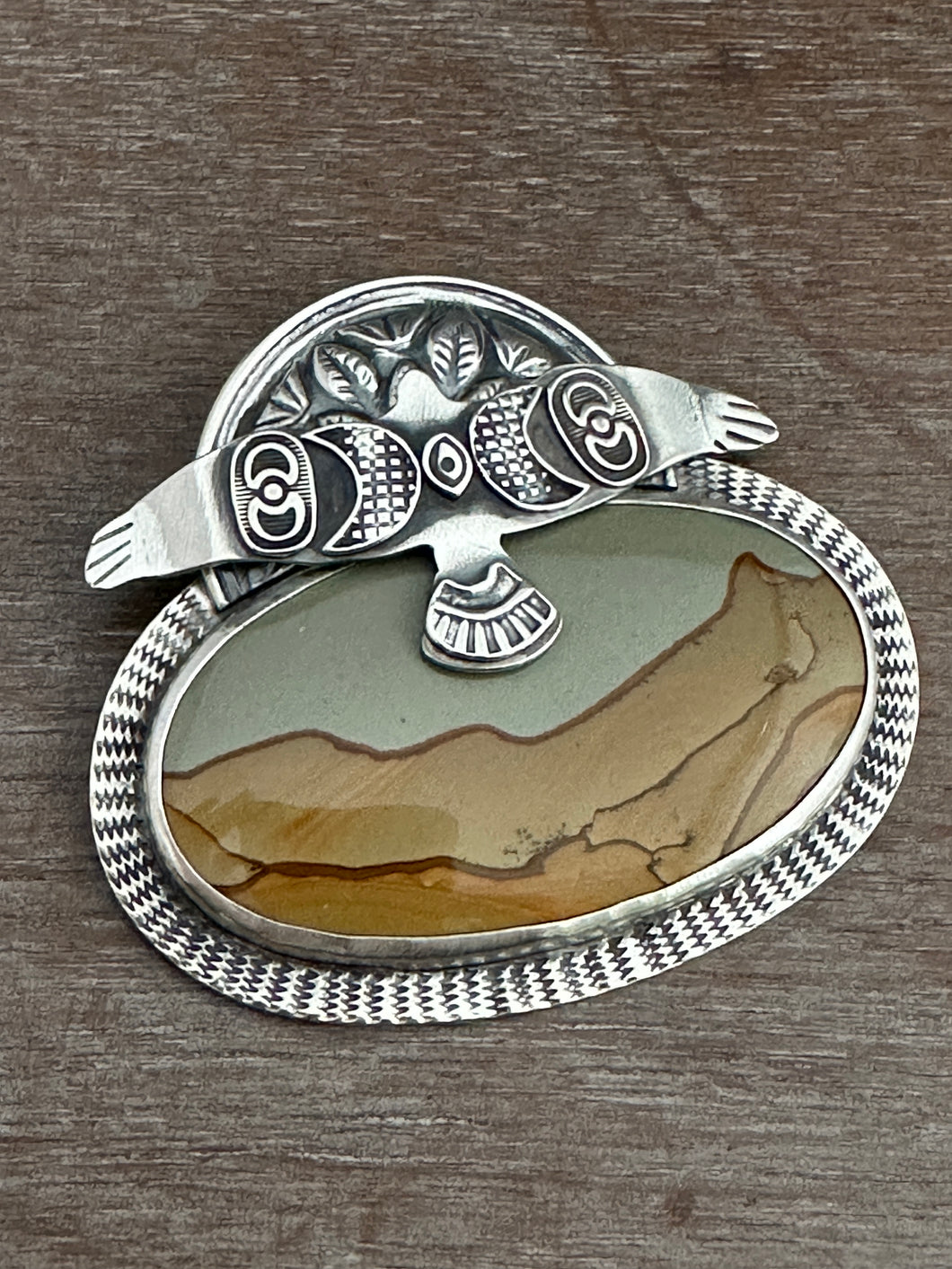 Flying Eagle with Picture Jasper Pendant7