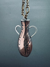 Load image into Gallery viewer, Amphora Pendant with etched hand drawing

