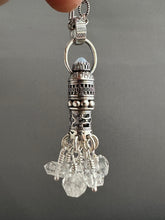 Load image into Gallery viewer, Handmade herkimer crystal Tassel with blue chalcedony
