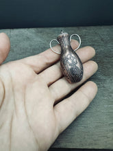 Load image into Gallery viewer, Amphora Pendant with etched hand drawing 2
