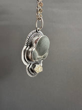 Load image into Gallery viewer, Fairy stone and quartz crystal pendant
