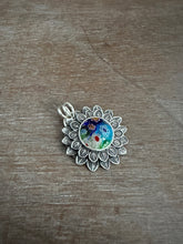 Load image into Gallery viewer, Blue Millefiori glass pendant
