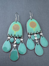 Load image into Gallery viewer, Orange Dot Enamel Earrings
