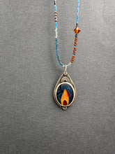 Load image into Gallery viewer, Cloisonné Glass Pendant With a Beaded Necklace
