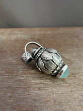 Load image into Gallery viewer, Dragon egg with Aquamarine and a vintage crystal

