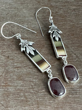 Load image into Gallery viewer, Brazilian Polychrome Jasper Earrings with Tourmaline drops
