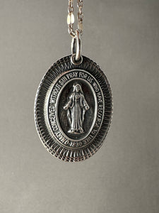 Solid Silver Miraculous Medal (Ready to ship) - limited quantity