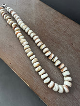 Load image into Gallery viewer, Shiva eye shell beads on hand knotted on silk.
