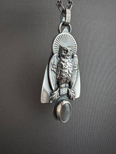Load image into Gallery viewer, Helen the owl and a moonstone
