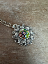 Load image into Gallery viewer, Millefiori glass pendant with moons

