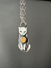 Load image into Gallery viewer, Sterling silver Kitty Pet with Opal
