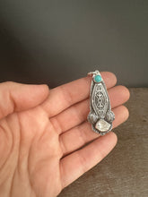 Load image into Gallery viewer, Turquoise and crystal pendant
