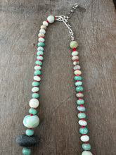 Load image into Gallery viewer, Beachy Bead collection hand knotted on red silk.
